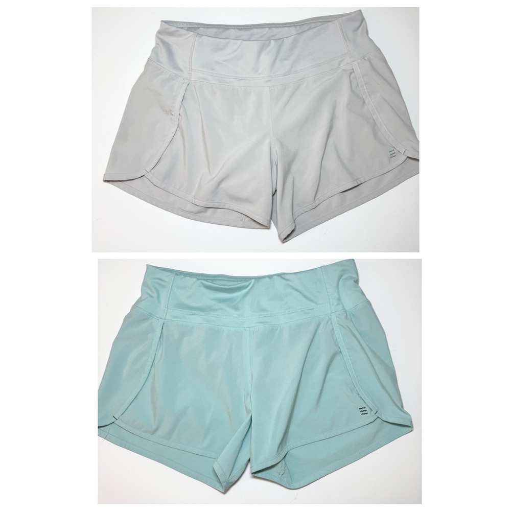 Free Fly Apparel Women's Athletic Shorts - Gray and Light Blue